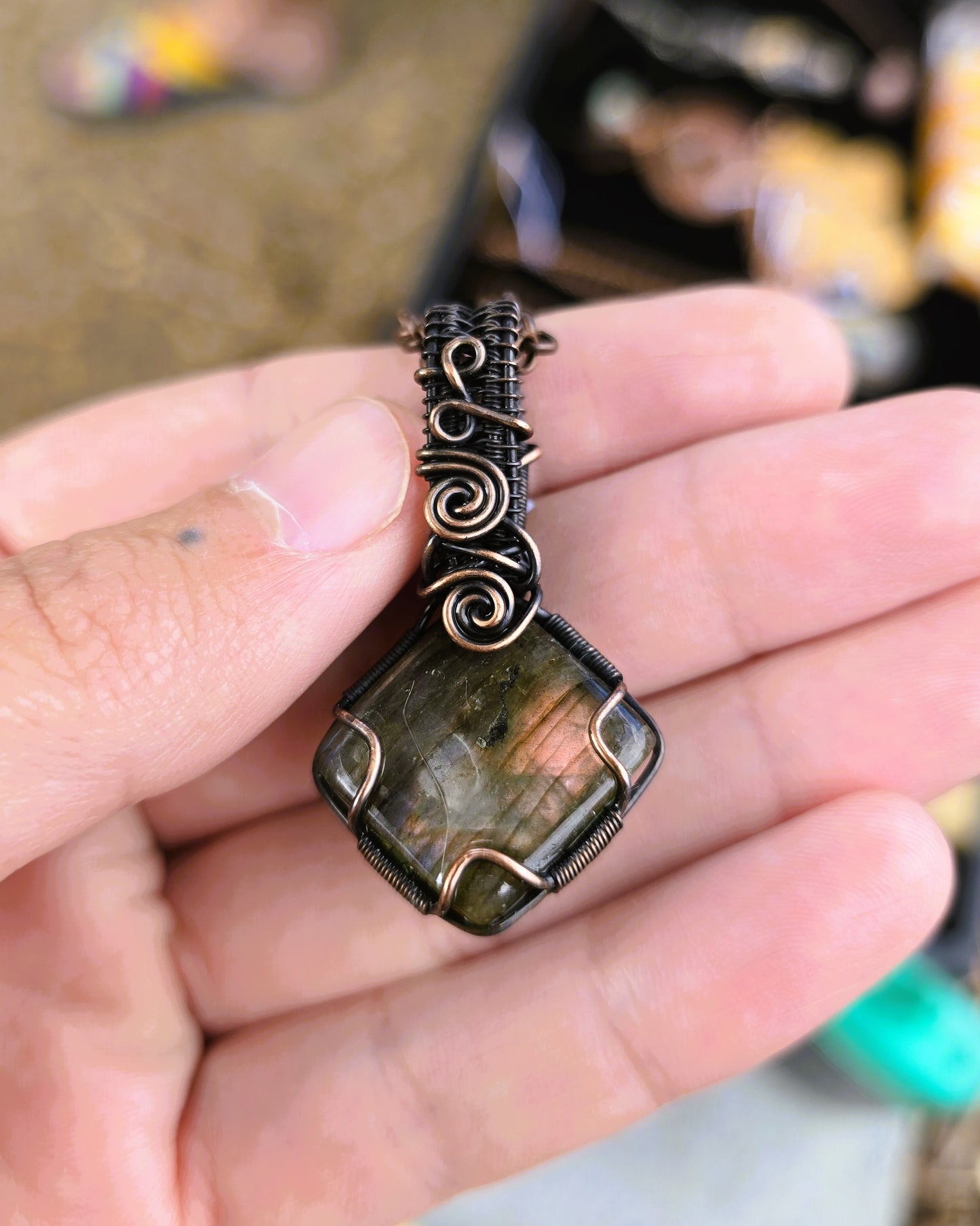 Labradorite And Moonstone Pendant