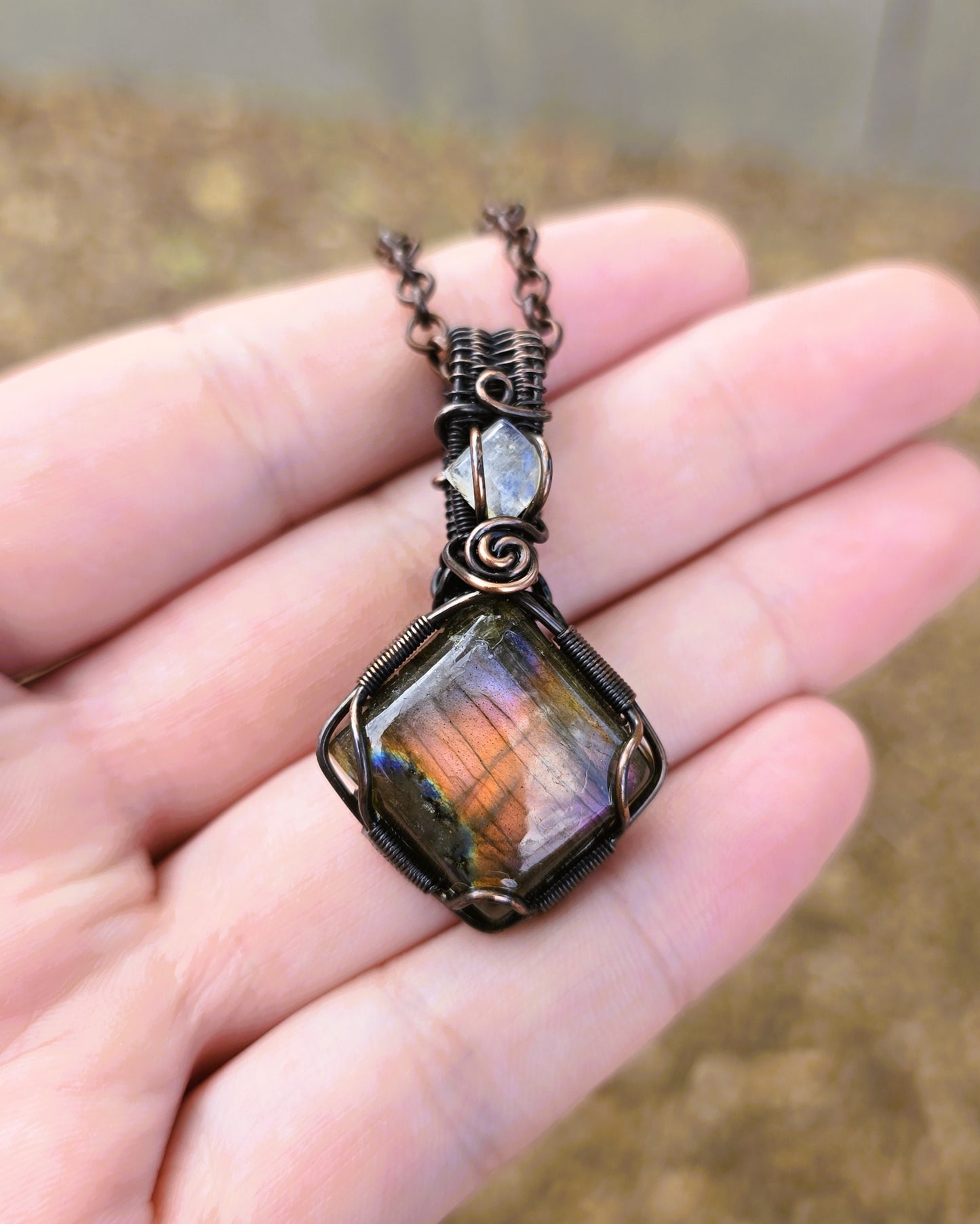 Labradorite And Moonstone Pendant