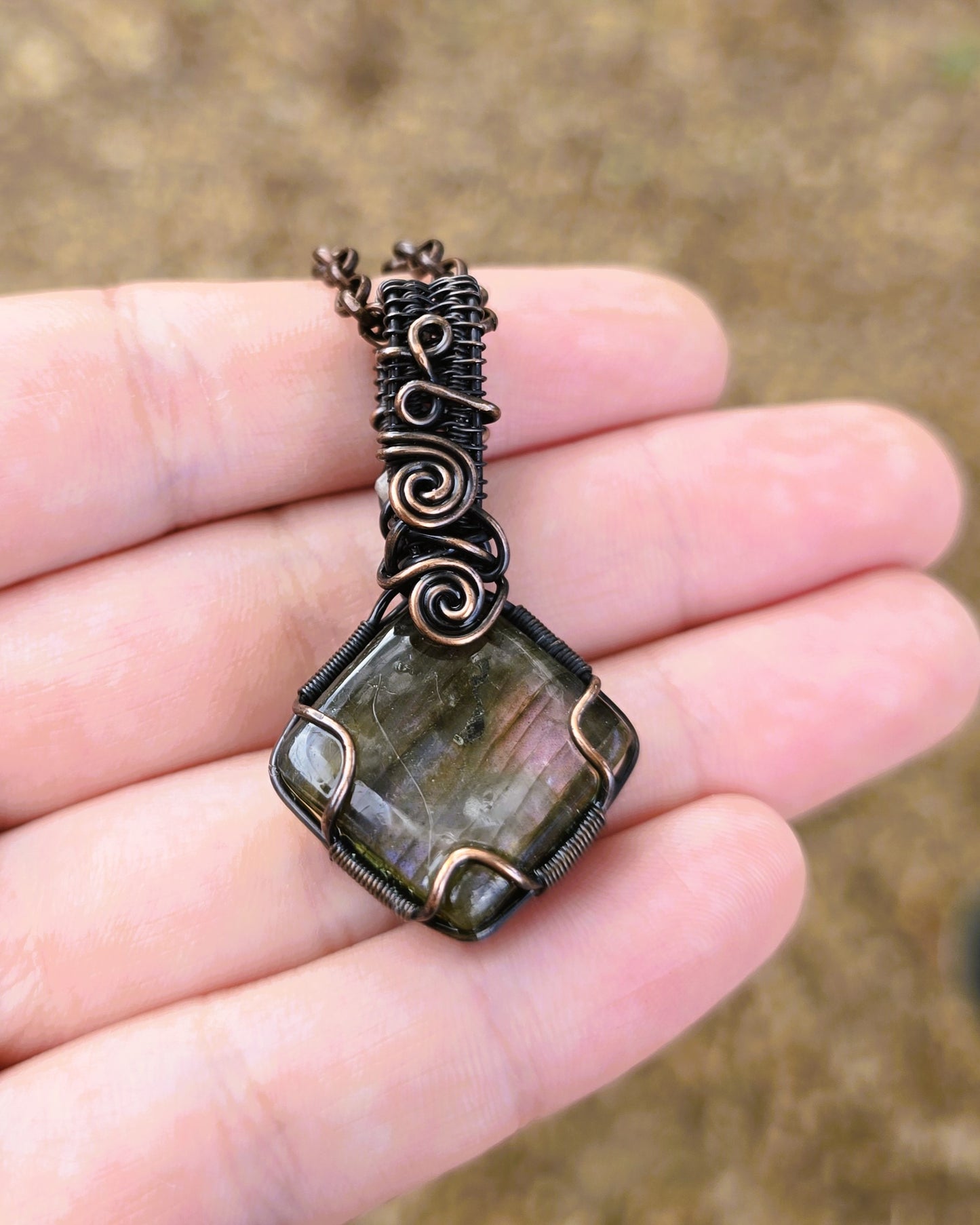 Labradorite And Moonstone Pendant